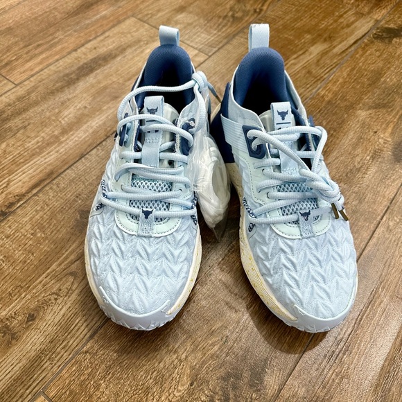 Under Armour Women's Project Rock 6 Training Shoes size 7, Blue/White Trainers - Picture 5 of 12